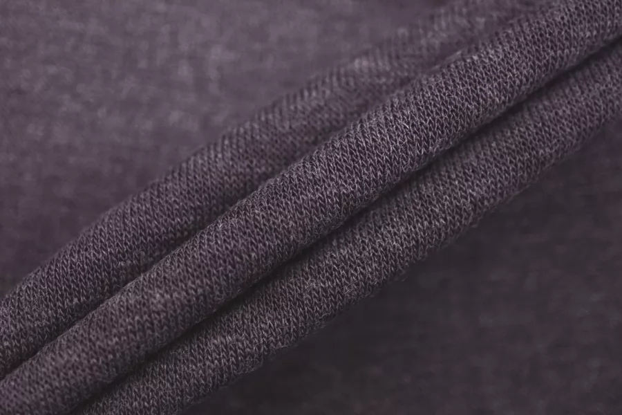 Трикотаж хлопковый с шерстью кулирка Приглушённо-фиолетовый CVC H49/2 PZ-30 20112585