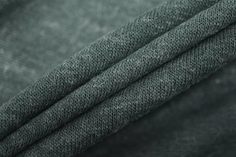 Трикотаж хлопковый с шерстью кулирка Приглушённо-хвойный CVC H49/2 W70 20112586