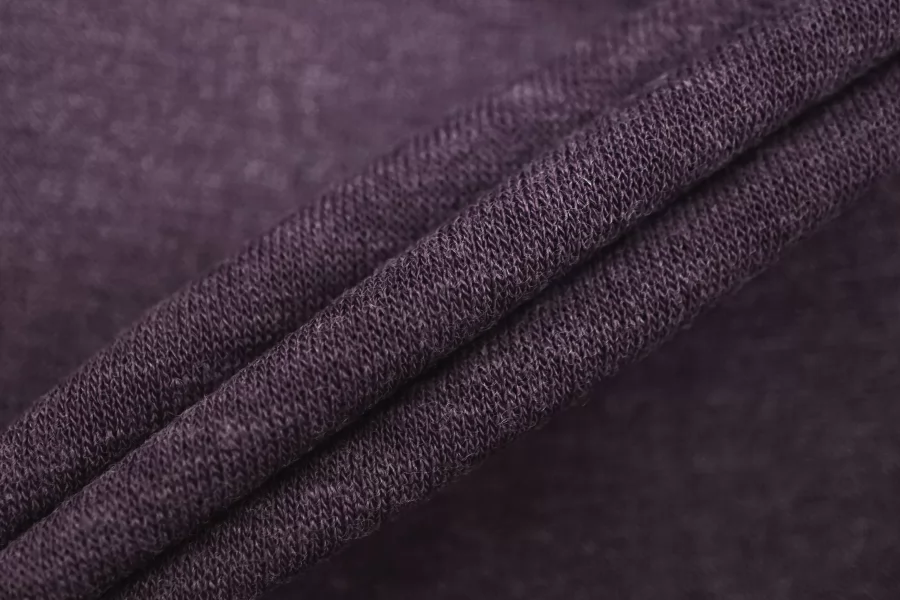 Трикотаж хлопковый с шерстью кулирка Припыленно-фиолетовый CVC H49/2 PZ-50 20112588