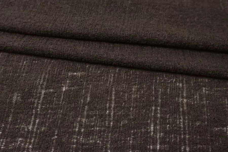 Трикотаж шерстяной вязаный Тёмно-коричневый CVC H49/2 PZ-30 20112593