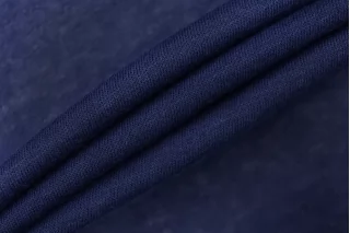 Трикотаж хлопковый с шерстью кулирка Тёмно-синий CVC H49/2 PZ-50 20112594