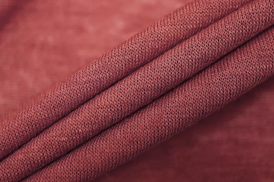 Трикотаж хлопковый с шерстью кулирка Ягодный CVC H49/2 PZ-40 20112596