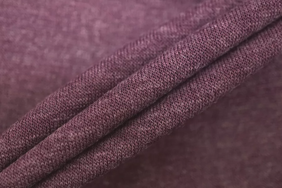 Трикотаж хлопковый с шерстью кулирка Сливовый CVC H49/2 PZ-40 20112597
