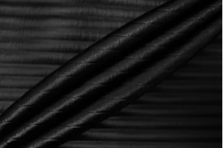 Фактурный трикотаж с накатом "под кожу" Чёрный CVC H17\1 LL70 21112510