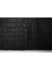 Экокожа на трикотаже под крокодила Чёрная CVC H17 LL70 21112512
