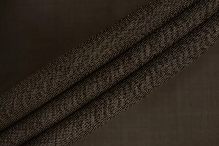 Костюмная шерсть двухслойная дабл Тёмно-коричневая CVC H59\6 HH30 21112518