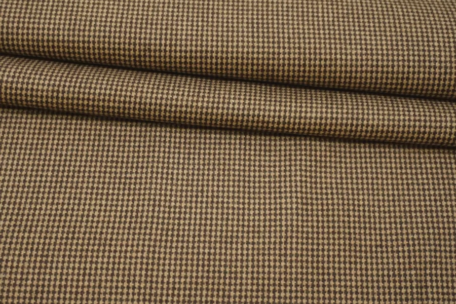 Фланель хлопковая костюмно-плательная Бежево-коричневая CVC Н12 B70 21112527