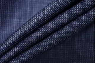 Лён костюмный Тёмно-синий CVC H16/2 G40 21112555