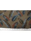 Рубашечный хлопок Перья на коричневом CVC H9/7 A77 21112556