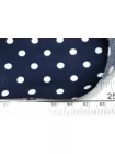 Атласная вискоза плательная в горошек Тёмно-синяя CVC H21/4 i70 21112560