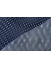 Атласная вискоза плательная в горошек Тёмно-синяя CVC H21/4 i70 21112560