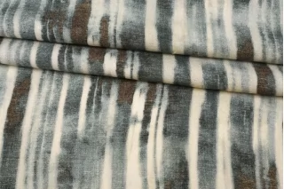 Вискоза креповая плательная Серо-коричневые полосы CVC H21\4 i60 21112562