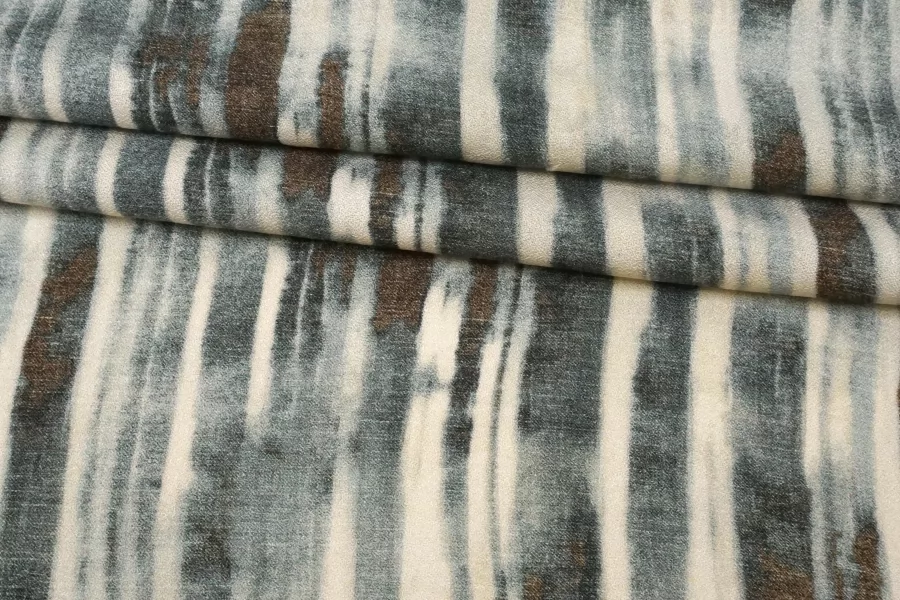 Вискоза креповая плательная Серо-коричневые полосы CVC H21\4 i60 21112562