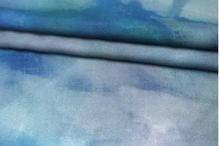 Вискоза твиловая плательно-блузочная Голубая CVC H21/4 I10 21112571