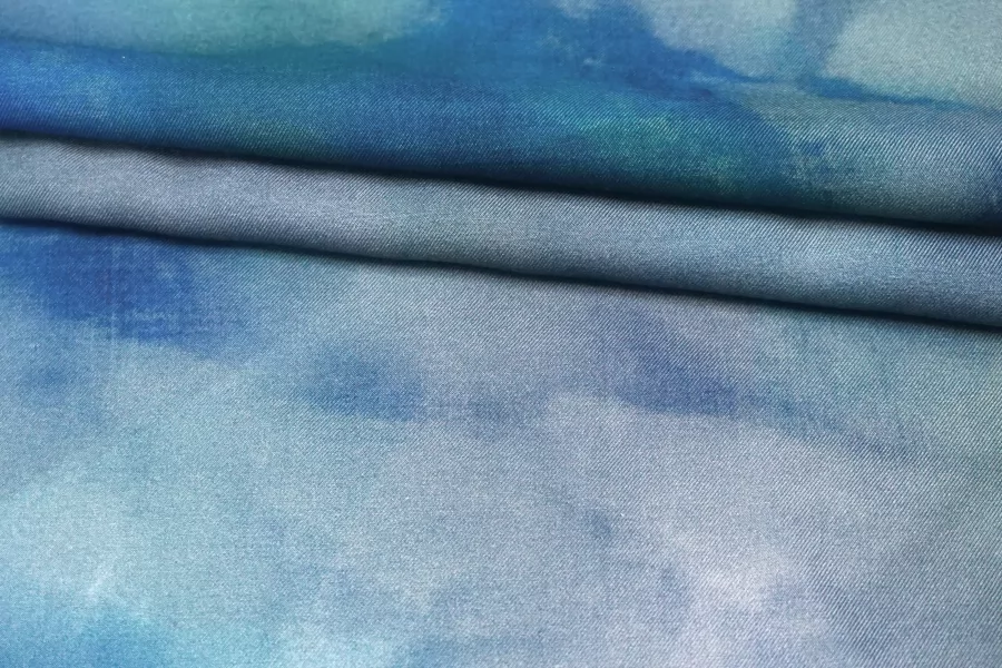 Вискоза твиловая плательно-блузочная Голубая CVC H21/4 I10 21112571