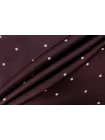 Атласная вискоза плательная в горошек Сливовая CVC H21/4 i70 21112575