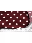 Атласная вискоза плательная в горошек Бордовая CVC H21/4 i70 21112576