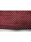 Атласная вискоза плательная в горошек Бордовая CVC H21/4 i70 21112576