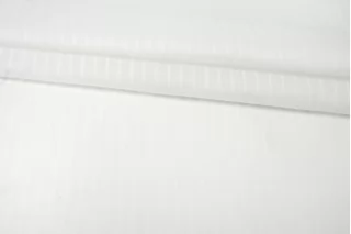 Батист хлопок с шёлком жаккардовый в полоску Белый CVC H 21112583