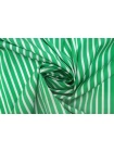 Рубашечный хлопок мерсеризованный MAX MARA Бело-зеленый в полоску MM Н00 EE55 14042516