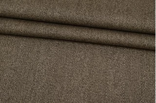 Твид шерстяной елочка LORO PIANA Тёмно-коричневый BNC H68/4 FF60 21052518