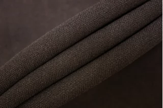 Креп шерстяной костюмно-плательный с вискозой Тёмно-коричневый BNC H59/2 HH40 21052523