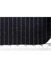 Костюмная шерстяная фланель в полоску Чёрно-синяя BNC H60/4 FF00 21052532