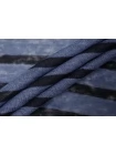 Льняной трикотаж тонкий кулирка Черно-синий в полоску KZ H46/6 W30 18022540
