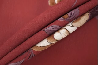 ОТРЕЗ 2 М Креп-шифон вискозный Каймовый Цветочный KZ (22) 18022586-1