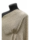 Крепдешин шёлковый Max Mara Листики на светло-бежевом MM H31 N40 14042532