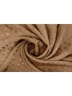 Вискоза креповая жаккардовая MAX MARA Бежево-коричневые сердечки MM H23/1 J44 14042504