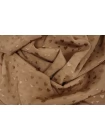 Вискоза креповая жаккардовая MAX MARA Бежево-коричневые сердечки MM H23/1 J44 14042504