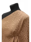 Вискоза креповая жаккардовая MAX MARA Бежево-коричневые сердечки MM H23/1 J44 14042504