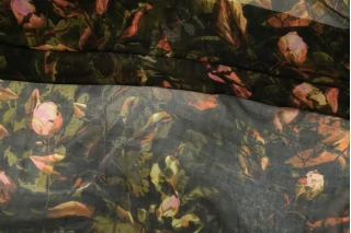 Шифон шёлковый MAX MARA Цветы MM H00 FF66 14042506