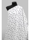 Крепдешин шёлковый Max Mara Серые жирафы и бабочки на белом MM H31 N40 14042507