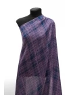 Шёлк деворе MAX MARA Абстрактная клетка сине-лиловая MM H28/1 N50 14042510