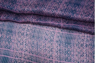 Шёлк деворе MAX MARA Абстрактная клетка сине-лиловая MM H28/1 N50 14042510