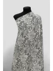 Крепдешин шёлковый Max Mara Молочно-чёрный цветочный орнамент MM H31 N40 14042515
