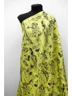 Шёлк плательно-блузочный MAX MARA Абстракция на жёлто-зелёном MM H31 N20 14042526