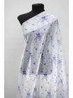 Шифон шёлковый MAX MARA Синие цветы на белом MM H28/1 N50 14042531