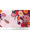 Кади вискозная атласная КУПОН MAX MARA Цветы на розовом MM H21/13 G70 14042549