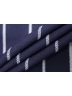 Поливискоза костюмно-плательная MAX MARA Тёмно-синяя в белую полоску MM H64 LL60 15042542