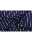 Поливискоза костюмно-плательная MAX MARA Тёмно-синяя в белую полоску MM H64 LL60 15042542