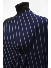 Поливискоза костюмно-плательная MAX MARA Тёмно-синяя в белую полоску MM H64 LL60 15042542