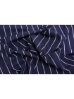 Поливискоза костюмно-плательная MAX MARA Тёмно-синяя в белую полоску MM H64 LL60 15042542