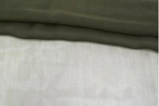 ОТРЕЗ 1,1 М ДЕФЕКТ Шифон шелковый MAX MARA Зелёный хаки MM (ДФ4) 15042574-2