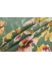 Креповая вискоза Max Mara Цветы на зеленом MM H21/5 I50 16042521