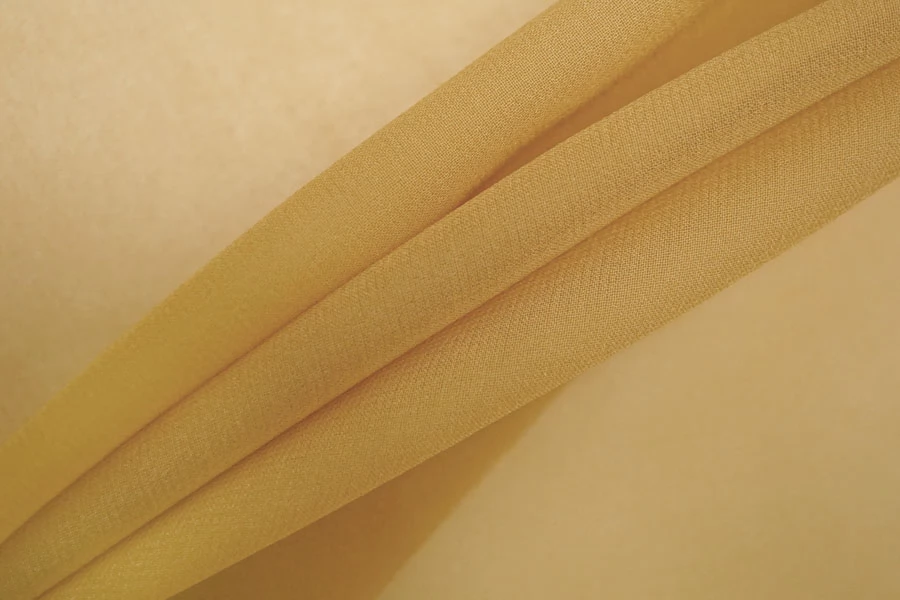 Креп-шифон шелковый MAX MARA Пастельный горчично-жёлтый H28/2 O10 MM 30092536