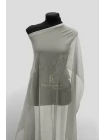 Крешированный шифон шелковый MAX MARA Дымчатый серо-зелёный H28/2 O10 31092519