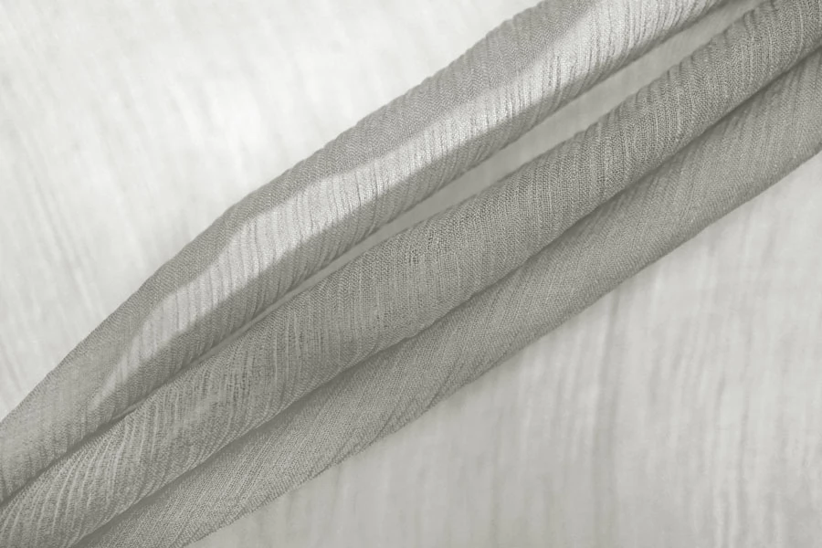 Крешированный шифон шелковый MAX MARA Дымчатый серо-зелёный H28/2 O10 31092519